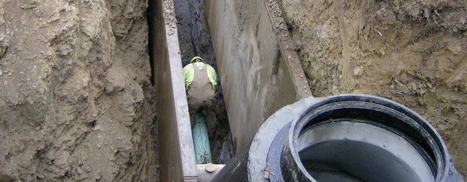 Sanitary Sewer line Excavation and Installation
